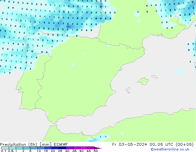 Z500/Rain (+SLP)/Z850 ECMWF Fr 03.05.2024 06 UTC