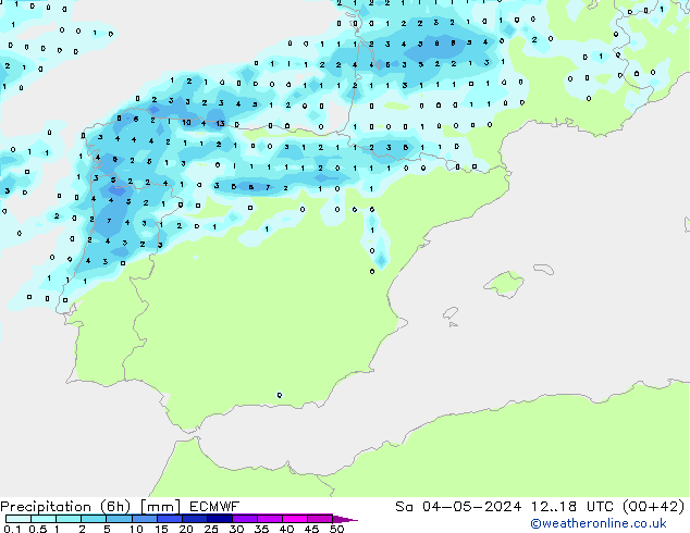 Z500/Rain (+SLP)/Z850 ECMWF sam 04.05.2024 18 UTC