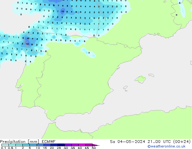 Niederschlag ECMWF Sa 04.05.2024 00 UTC