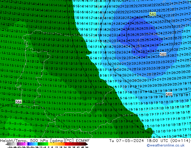 Z500/Rain (+SLP)/Z850 ECMWF mar 07.05.2024 18 UTC