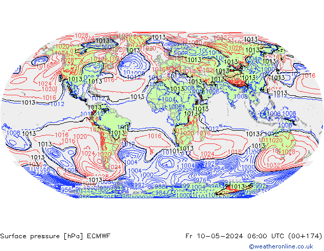 Luchtdruk (Grond) ECMWF vr 10.05.2024 06 UTC