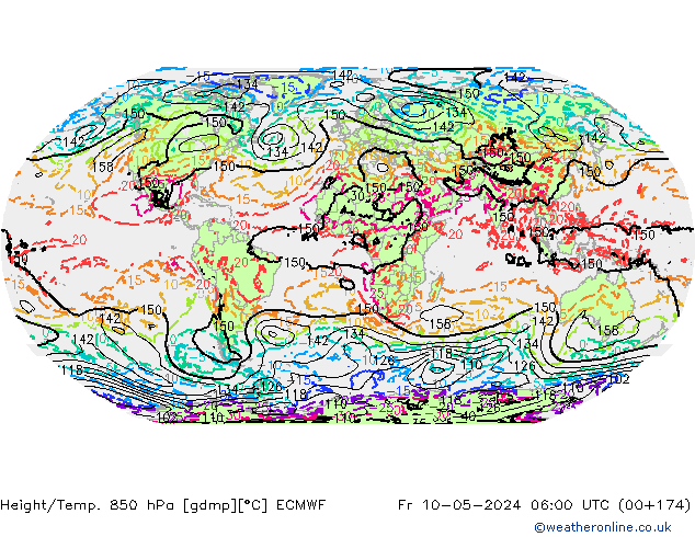 Height/Temp. 850 hPa ECMWF Fr 10.05.2024 06 UTC