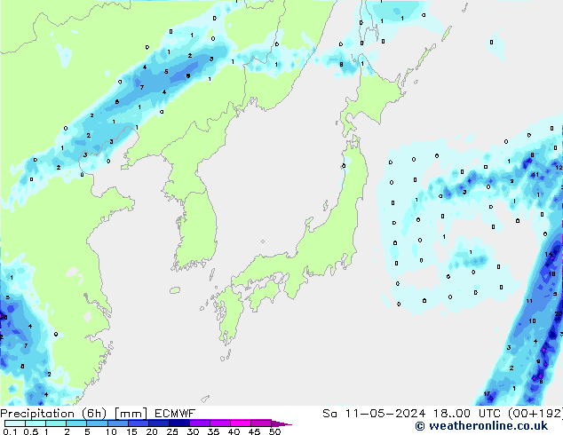 Z500/Rain (+SLP)/Z850 ECMWF so. 11.05.2024 00 UTC