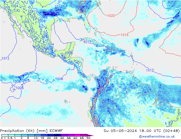 Z500/Rain (+SLP)/Z850 ECMWF dim 05.05.2024 00 UTC