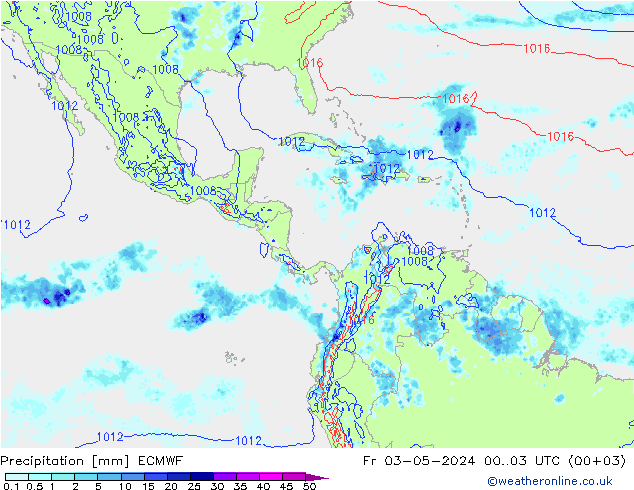 precipitação ECMWF Sex 03.05.2024 03 UTC