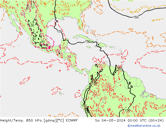 Z500/Regen(+SLP)/Z850 ECMWF za 04.05.2024 00 UTC