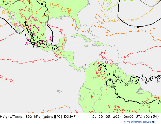 Z500/Rain (+SLP)/Z850 ECMWF  05.05.2024 06 UTC