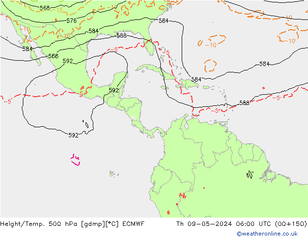 Z500/Regen(+SLP)/Z850 ECMWF do 09.05.2024 06 UTC