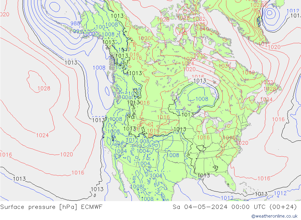 Bodendruck ECMWF Sa 04.05.2024 00 UTC