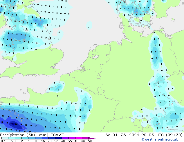 Z500/Rain (+SLP)/Z850 ECMWF сб 04.05.2024 06 UTC