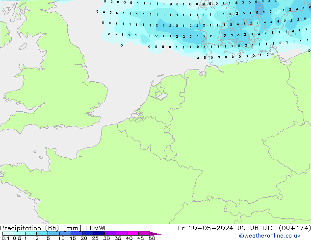 opad (6h) ECMWF pt. 10.05.2024 06 UTC