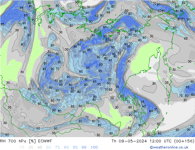 RV 700 hPa ECMWF do 09.05.2024 12 UTC