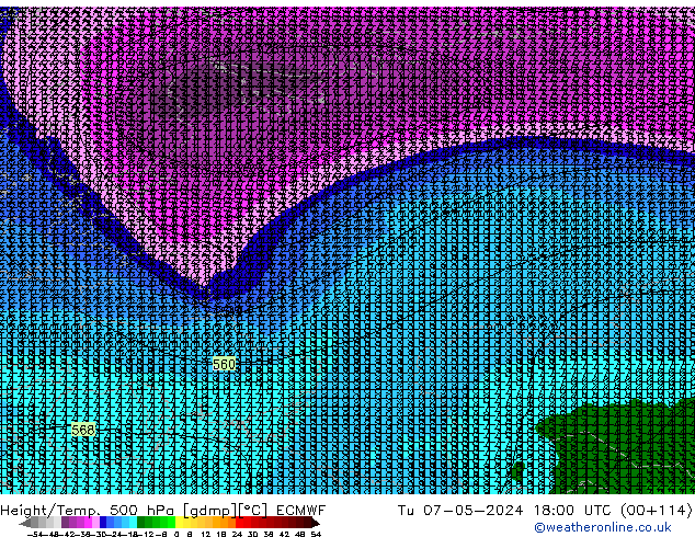 Z500/Rain (+SLP)/Z850 ECMWF mar 07.05.2024 18 UTC