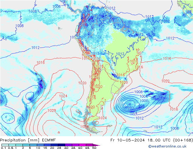 Precipitation ECMWF Fr 10.05.2024 00 UTC