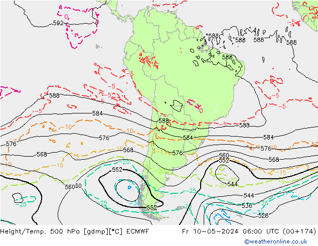 Z500/Rain (+SLP)/Z850 ECMWF Sex 10.05.2024 06 UTC