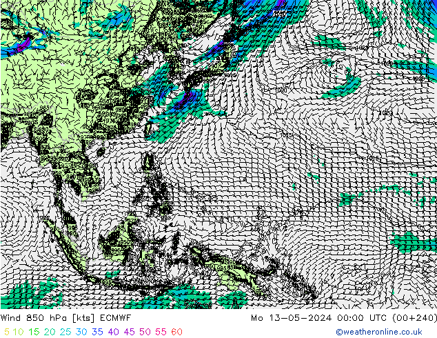  850 hPa ECMWF  13.05.2024 00 UTC