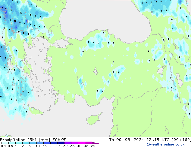 Z500/Rain (+SLP)/Z850 ECMWF jue 09.05.2024 18 UTC