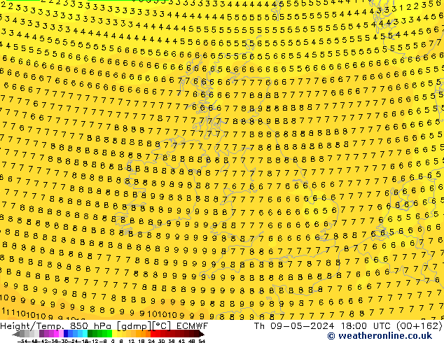 Z500/Rain (+SLP)/Z850 ECMWF Th 09.05.2024 18 UTC