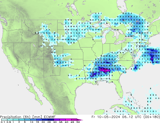 Z500/Rain (+SLP)/Z850 ECMWF пт 10.05.2024 12 UTC