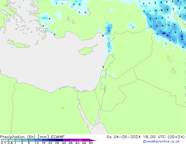 Nied. akkumuliert (6Std) ECMWF Sa 04.05.2024 00 UTC