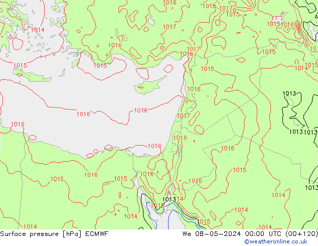 приземное давление ECMWF ср 08.05.2024 00 UTC