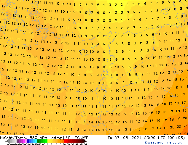 Z500/Rain (+SLP)/Z850 ECMWF Ter 07.05.2024 00 UTC