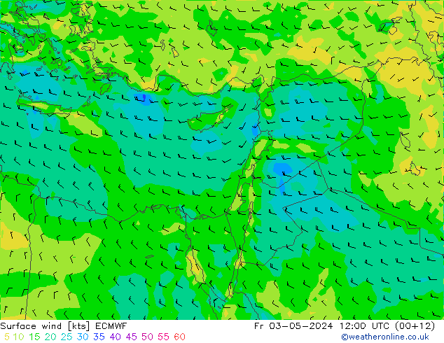 Prec 6h/Wind 10m/950 ECMWF Sex 03.05.2024 12 UTC