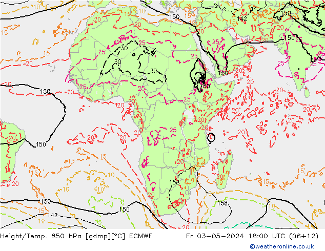 Z500/Rain (+SLP)/Z850 ECMWF Fr 03.05.2024 18 UTC