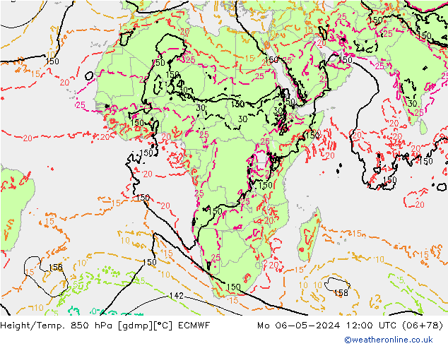 Z500/Regen(+SLP)/Z850 ECMWF ma 06.05.2024 12 UTC