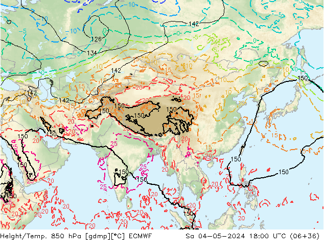 Z500/Rain (+SLP)/Z850 ECMWF Sa 04.05.2024 18 UTC