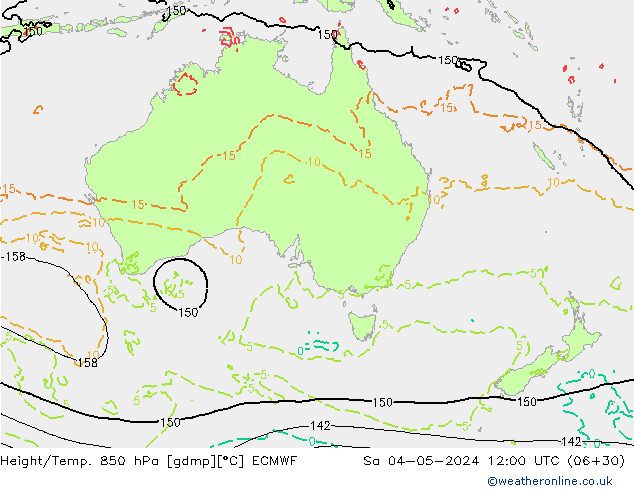 Z500/Rain (+SLP)/Z850 ECMWF сб 04.05.2024 12 UTC