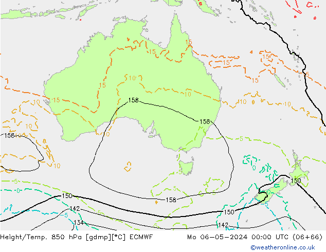 Height/Temp. 850 hPa ECMWF Mo 06.05.2024 00 UTC