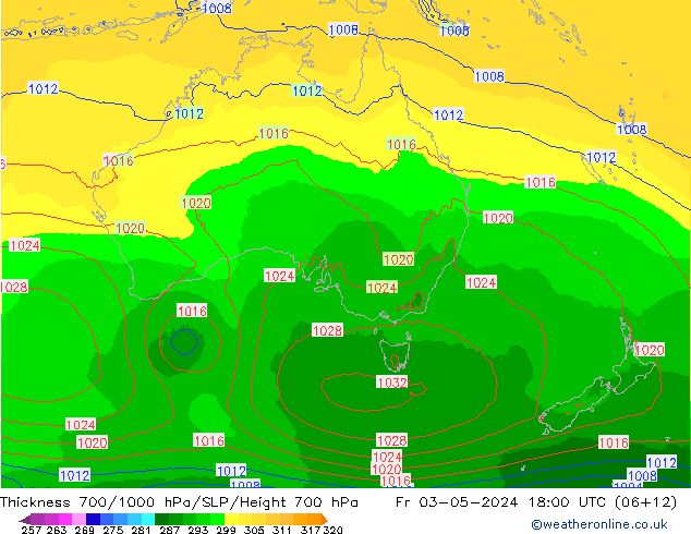 Thck 700-1000 hPa ECMWF Fr 03.05.2024 18 UTC