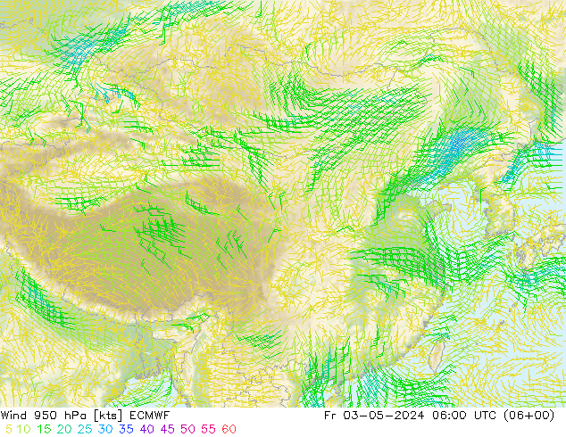 风 950 hPa ECMWF 星期五 03.05.2024 06 UTC