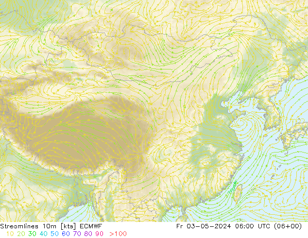 风 10m ECMWF 星期五 03.05.2024 06 UTC