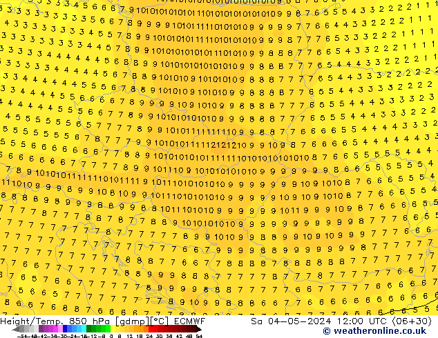 Z500/Rain (+SLP)/Z850 ECMWF Sáb 04.05.2024 12 UTC