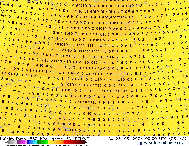 Z500/Rain (+SLP)/Z850 ECMWF dom 05.05.2024 00 UTC