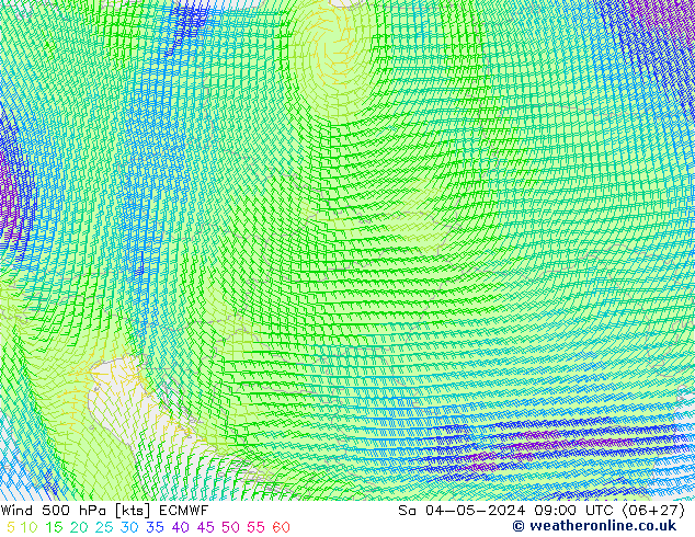 Wind 500 hPa ECMWF Sa 04.05.2024 09 UTC