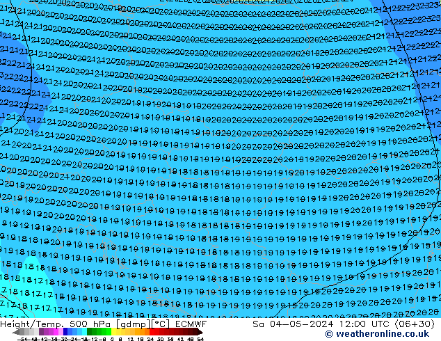 Z500/Rain (+SLP)/Z850 ECMWF so. 04.05.2024 12 UTC