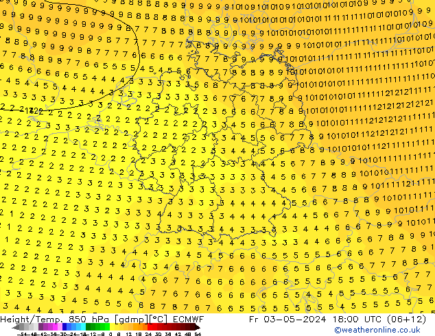 Z500/Rain (+SLP)/Z850 ECMWF Fr 03.05.2024 18 UTC