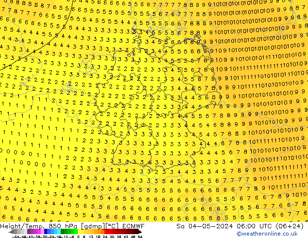 Z500/Regen(+SLP)/Z850 ECMWF za 04.05.2024 06 UTC