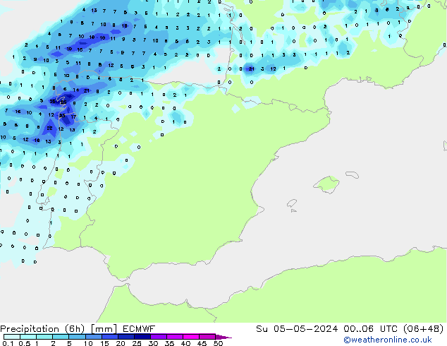 Z500/Rain (+SLP)/Z850 ECMWF dom 05.05.2024 06 UTC