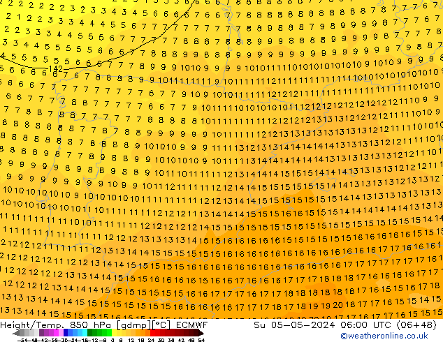 Z500/Rain (+SLP)/Z850 ECMWF dom 05.05.2024 06 UTC