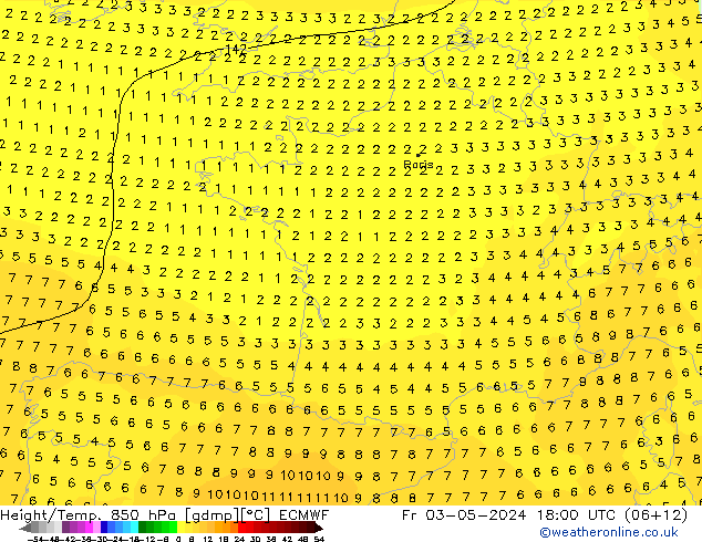 Z500/Rain (+SLP)/Z850 ECMWF pt. 03.05.2024 18 UTC