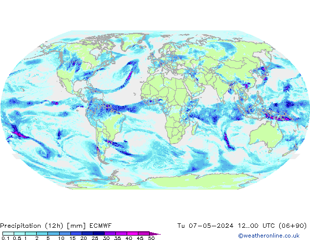 Precipitación (12h) ECMWF mar 07.05.2024 00 UTC