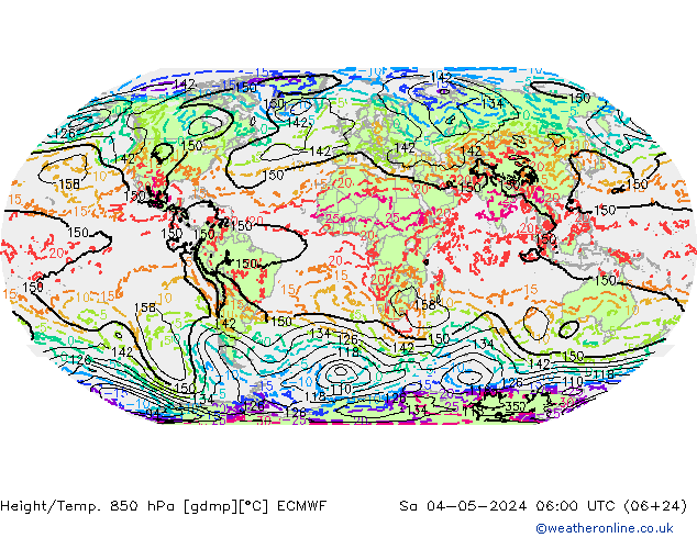 Z500/Rain (+SLP)/Z850 ECMWF Sa 04.05.2024 06 UTC