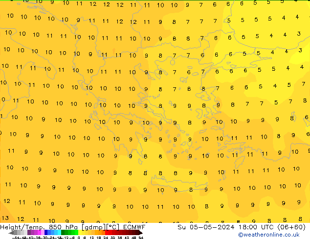 Z500/Rain (+SLP)/Z850 ECMWF dom 05.05.2024 18 UTC