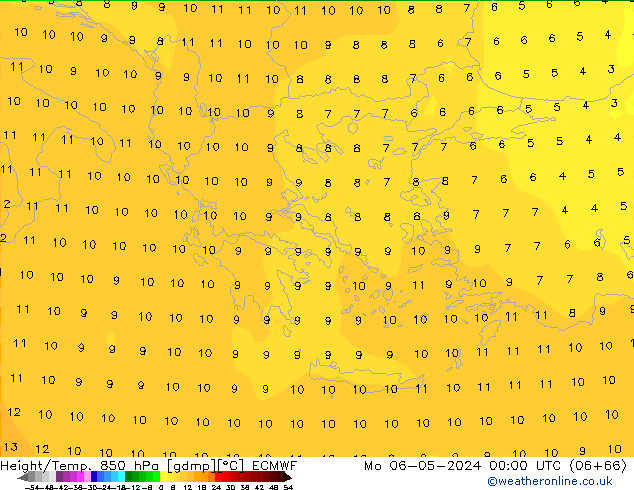 Z500/Regen(+SLP)/Z850 ECMWF ma 06.05.2024 00 UTC