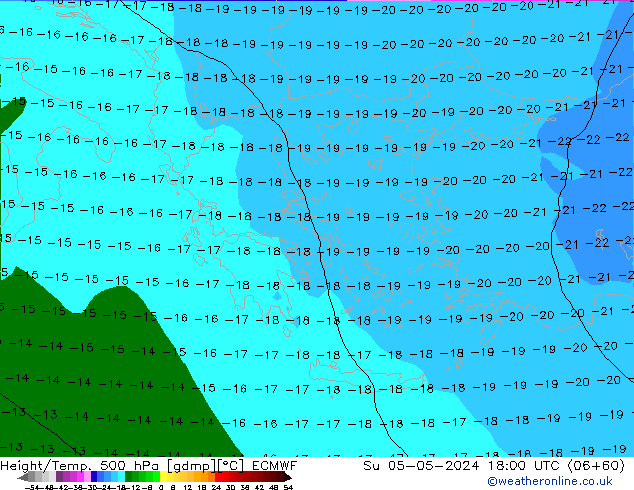 Z500/Rain (+SLP)/Z850 ECMWF dom 05.05.2024 18 UTC