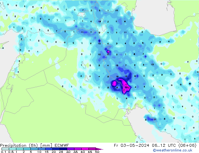 Z500/Rain (+SLP)/Z850 ECMWF Pá 03.05.2024 12 UTC